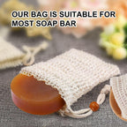 8 Pack Soap Bag Natural Sisal Soap Saver Bag Pouch Mesh Waste Exfoliating