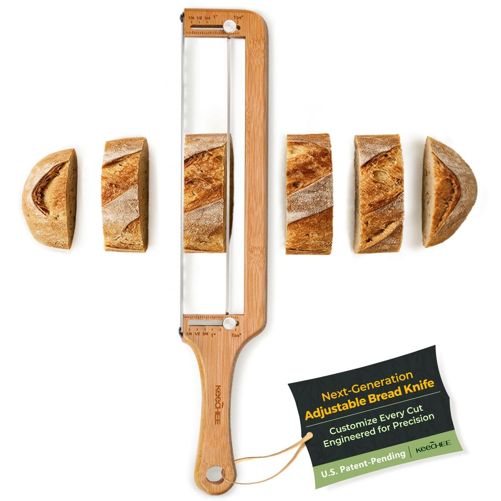 keechee Bread Pilot Adjustable Bread Knife – Upgraded Bread Slicer for Homemade