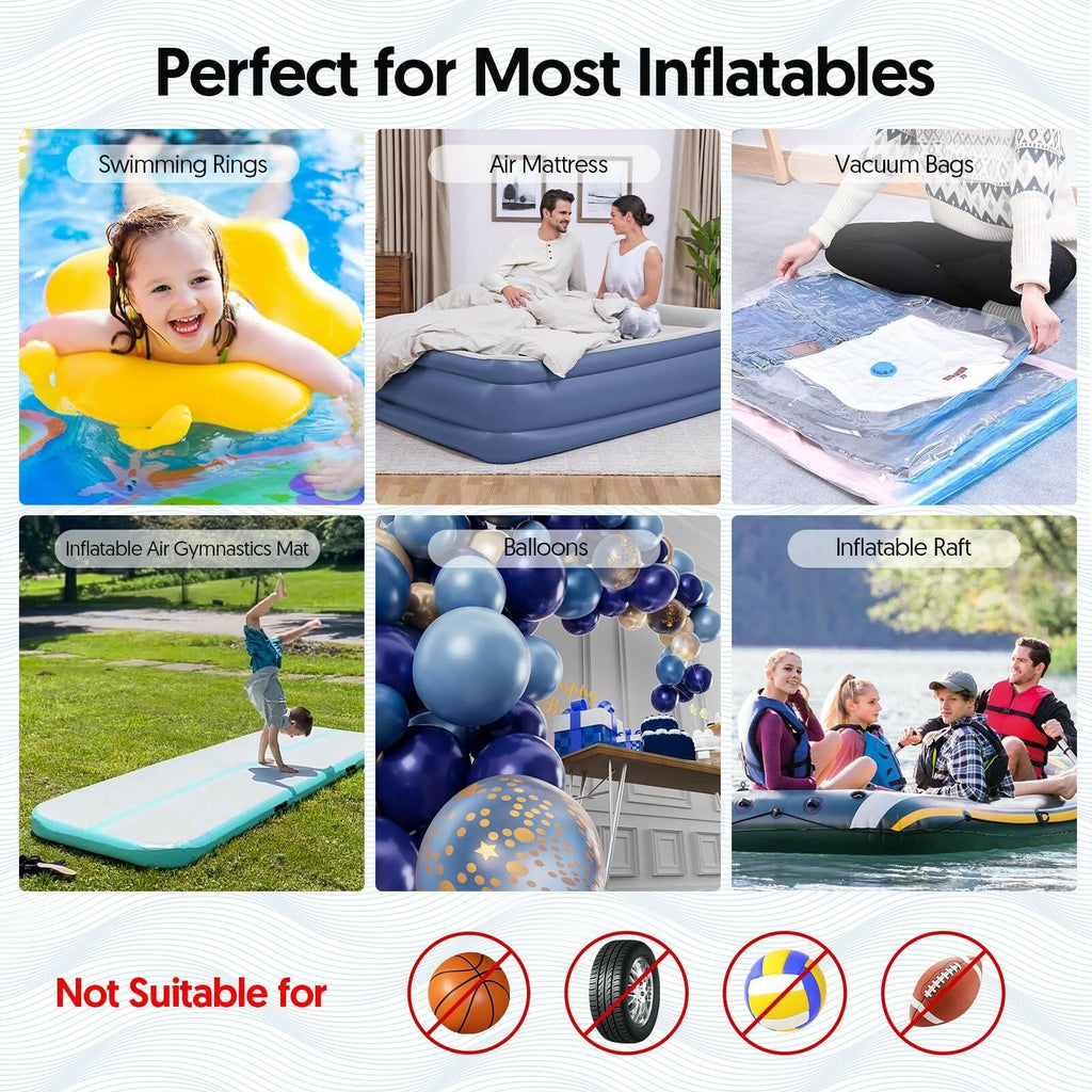 Elefor Massage Gun Deep Tissue,PercussioAir Mattress Pump for Balloons Pool