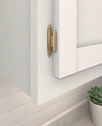 Amerock BPR3428CZ | Cabinet Hinge | 3/8 in (10 mm) Inset Self Closing Face Mount