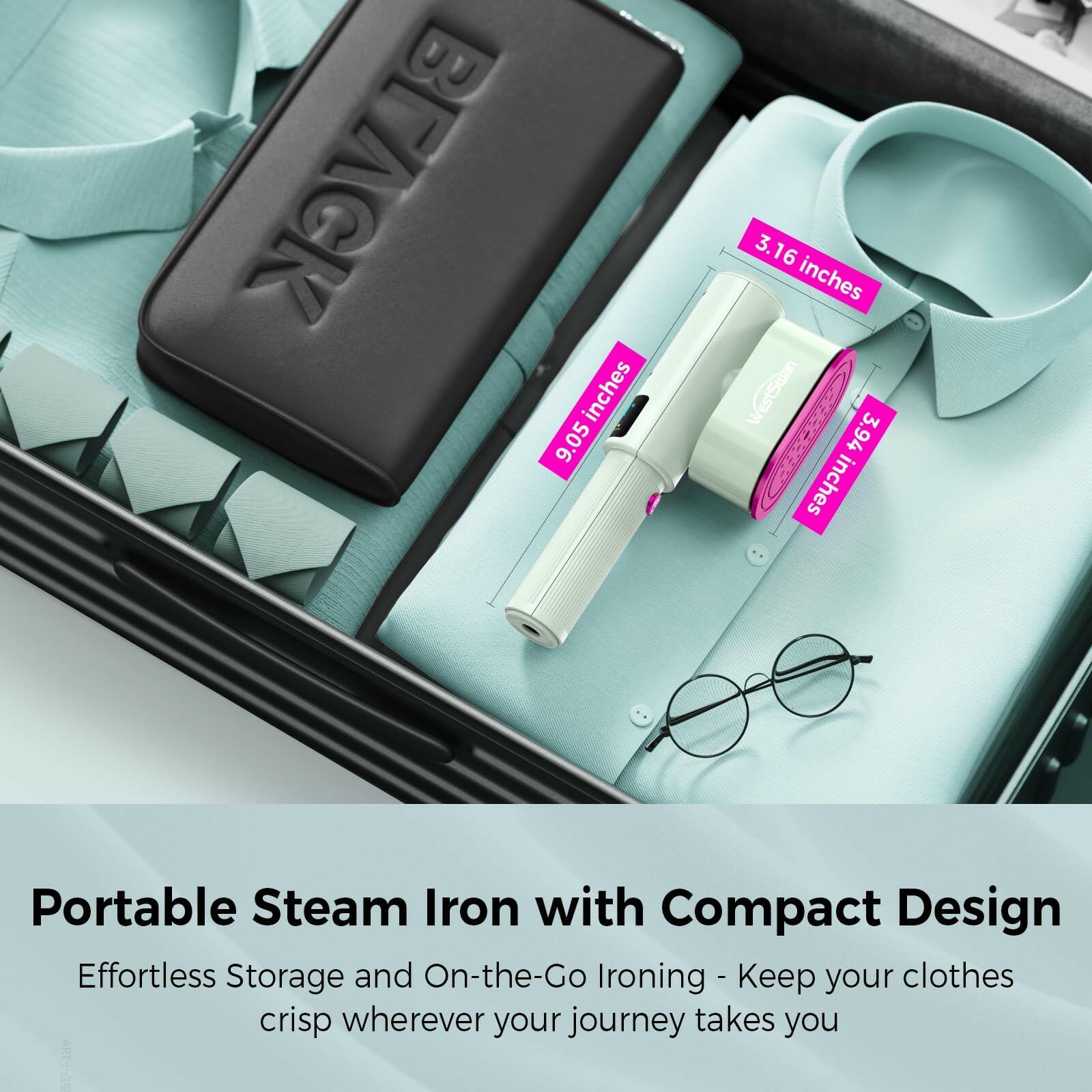 Portable Travel Steamer for Clothes, Fast Wrinkle Remover Garment Steamer for