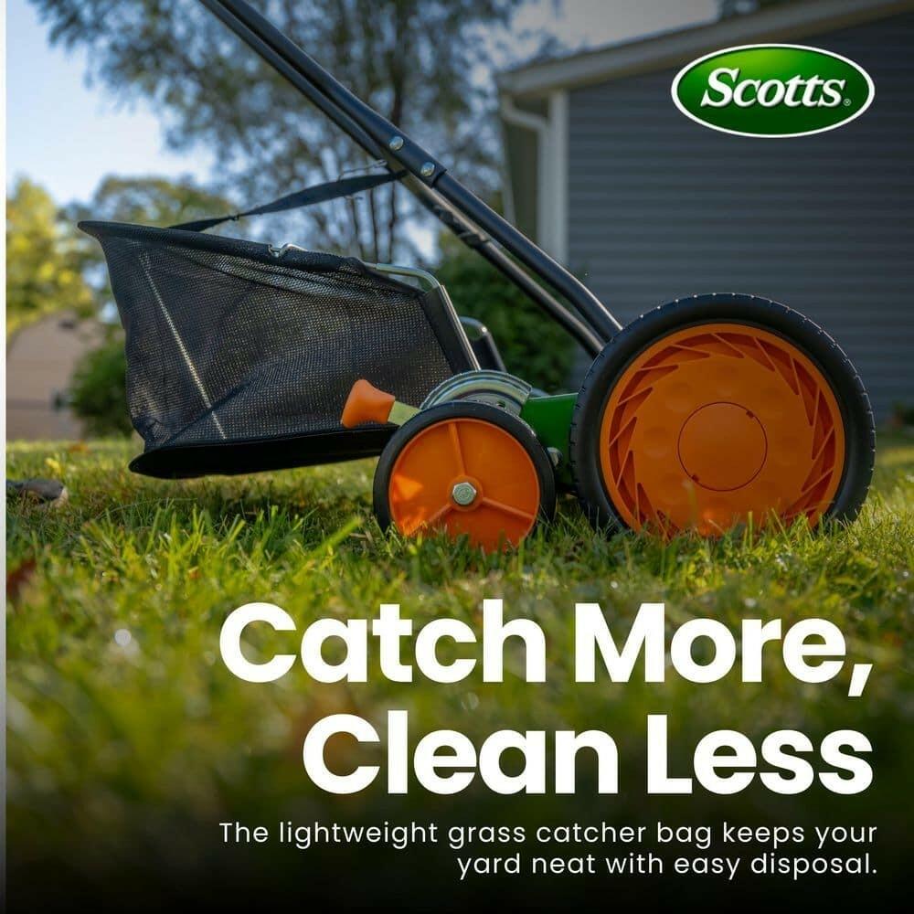 Scotts 20in Manual Walk Behind Reel Lawn Mower Grass Catcher