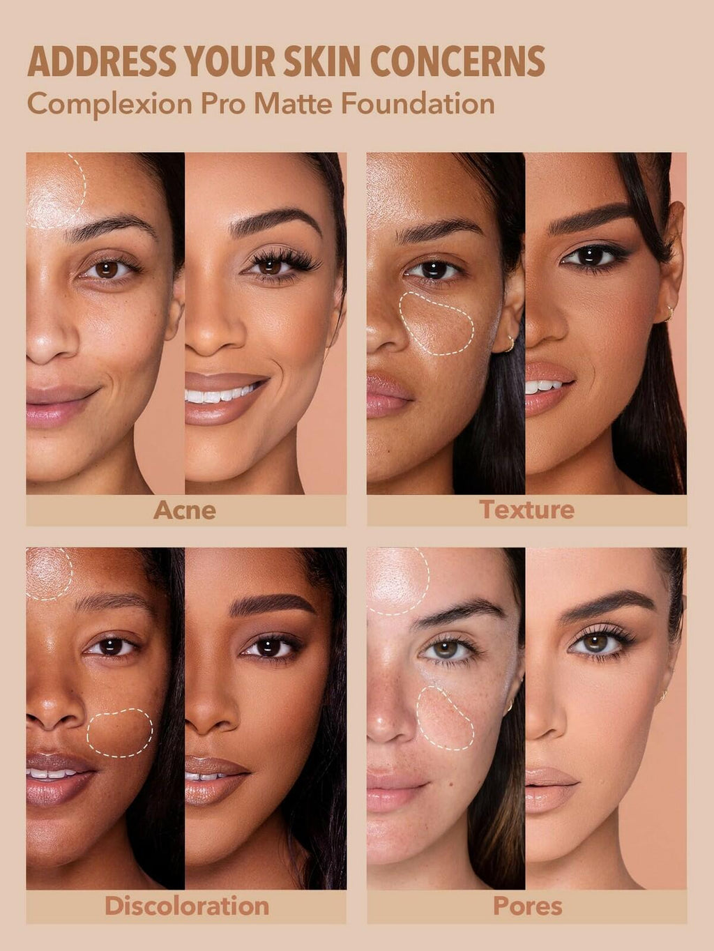 SHEGLAM Full Coverage Foundation Makeup Long Lasting Waterproof Matte Dewy