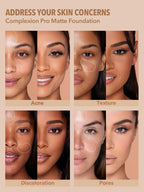 SHEGLAM Full Coverage Foundation Makeup Long Lasting Waterproof Matte Dewy