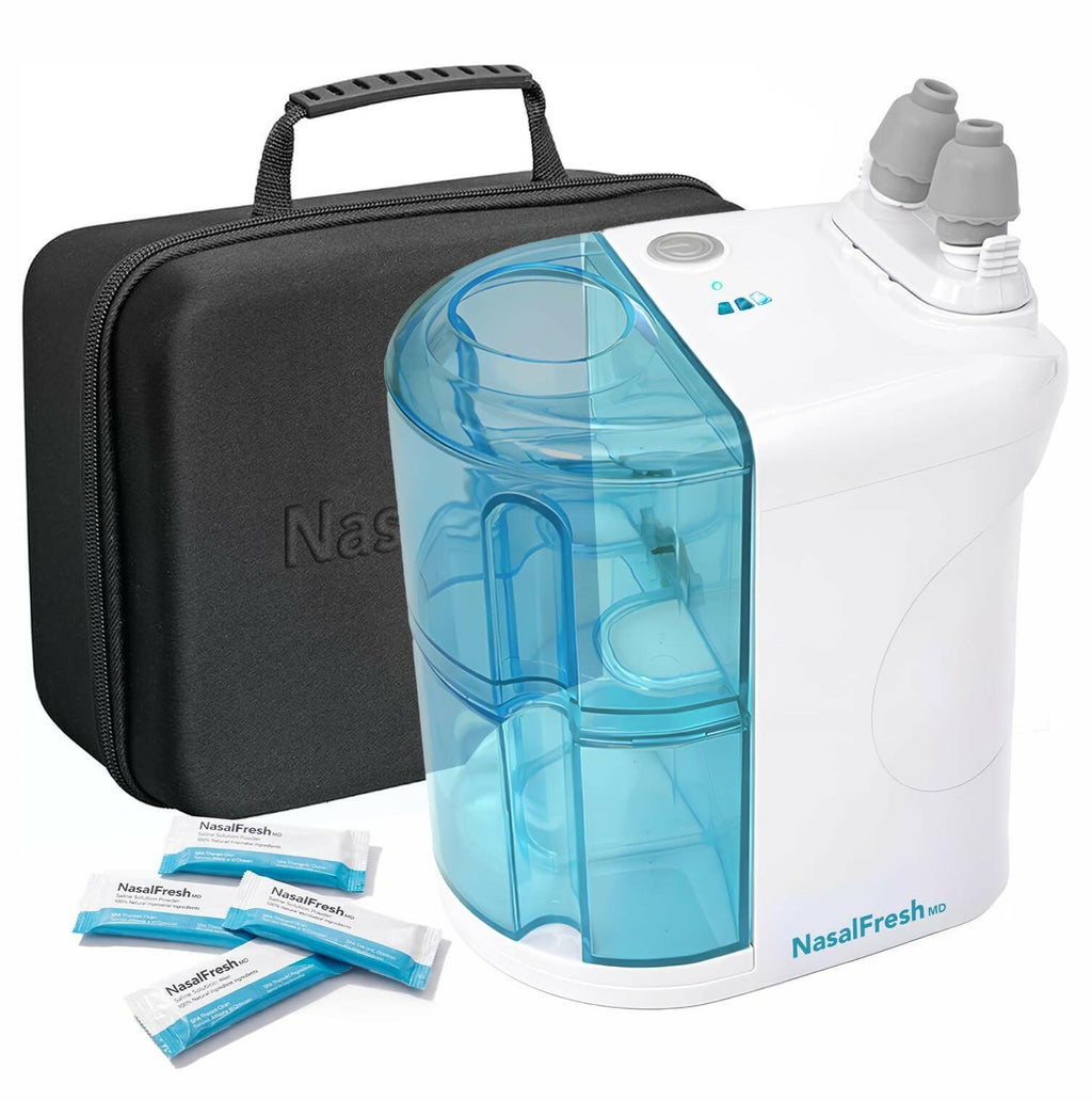 NASALFRESH MD Premium Bundle–Dual Powered Nasal Irrigation System Nasal Rinse