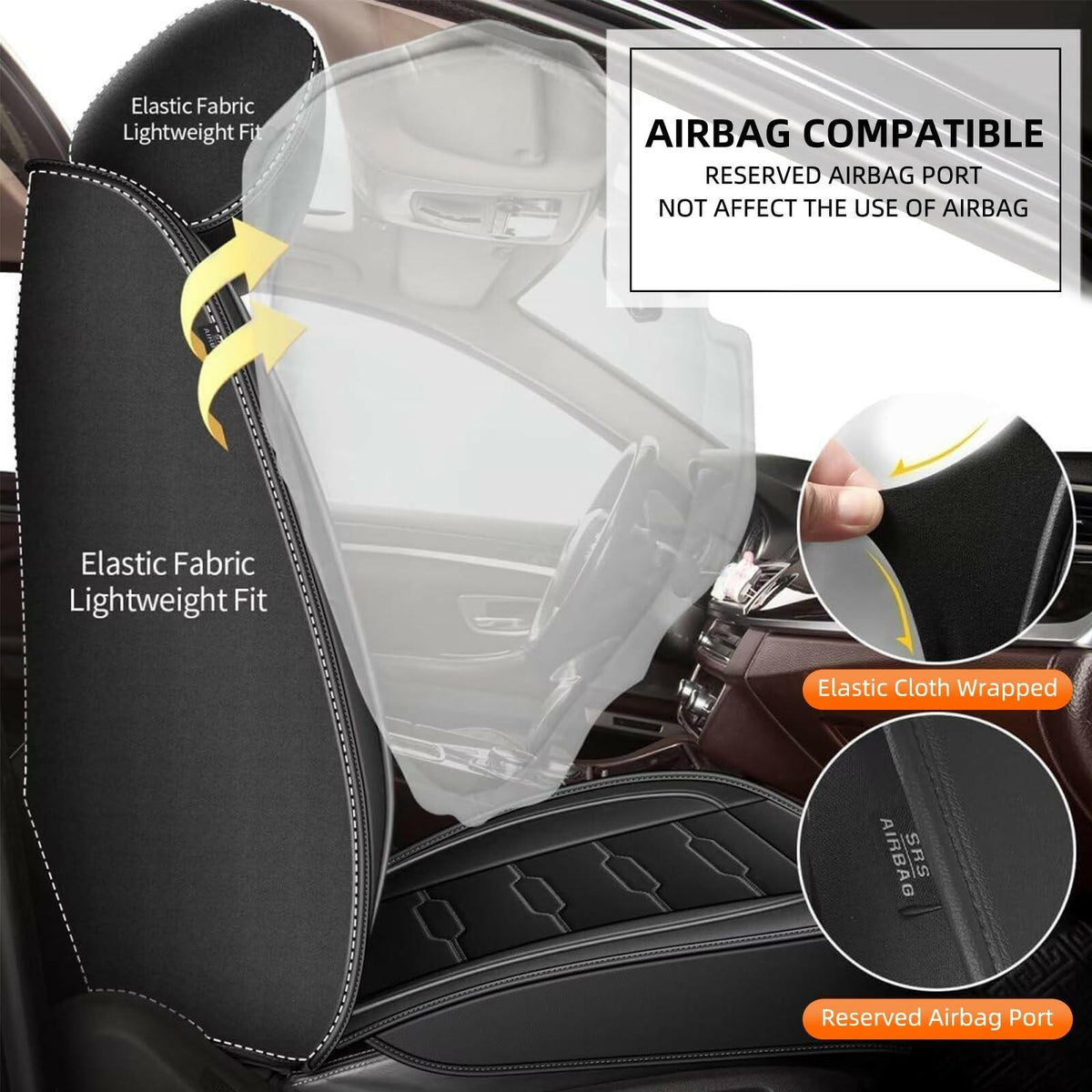 RAWAKORW Car Seat Covers Custom Fit for Ford Bronco 2021 2022 2023 2024 2025 4