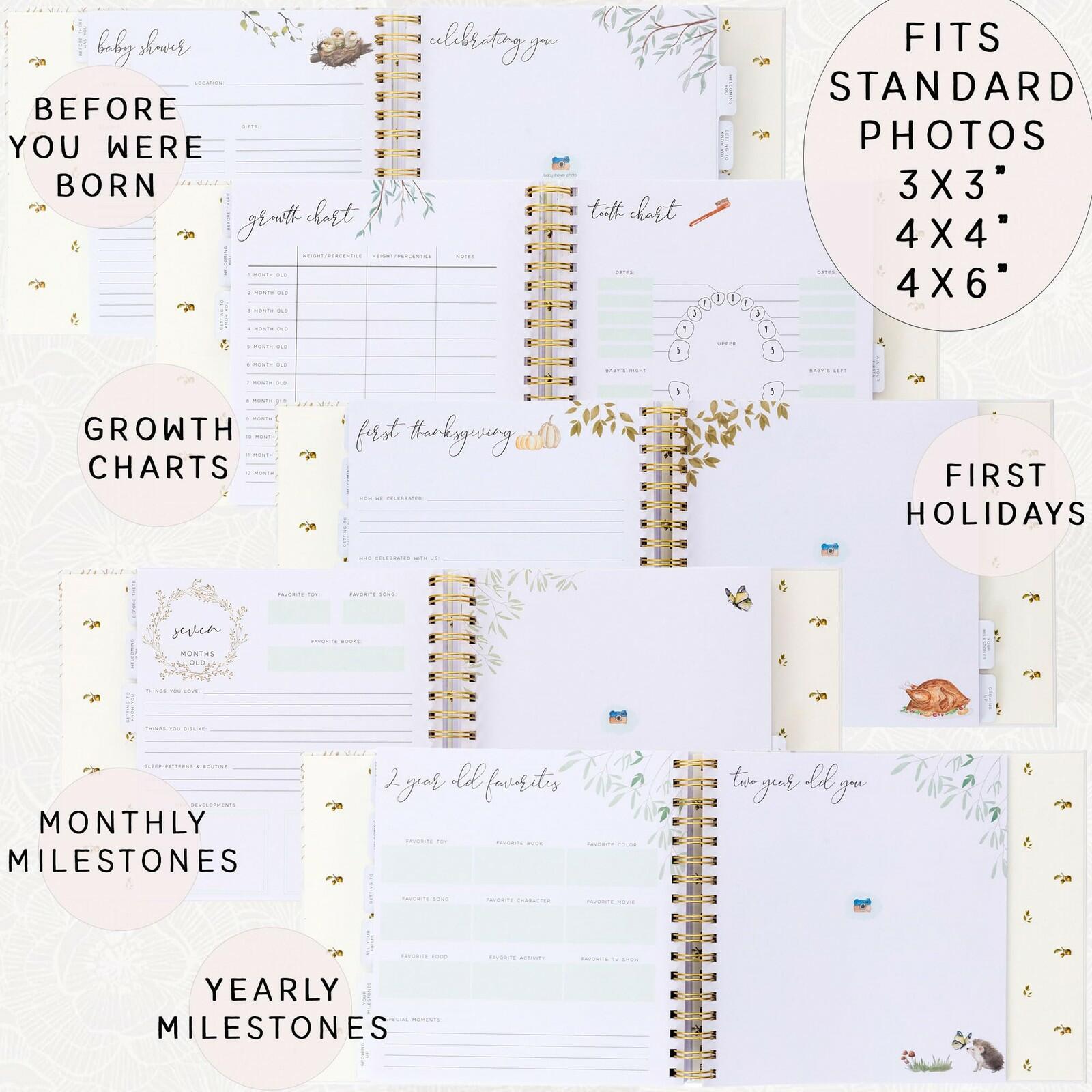 Baby Memory Book for Boy or Girl - First 5 Year Keepsake Album from Pregnancy to