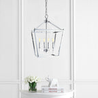 JONATHAN Y JYL7436C Pagoda Lantern Dimmable Adjustable Metal LED Pendant Classic