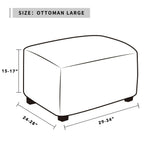 Easy-Going 100% Dual Waterproof Stretch Ottoman Cover Rectangle Folding Storage