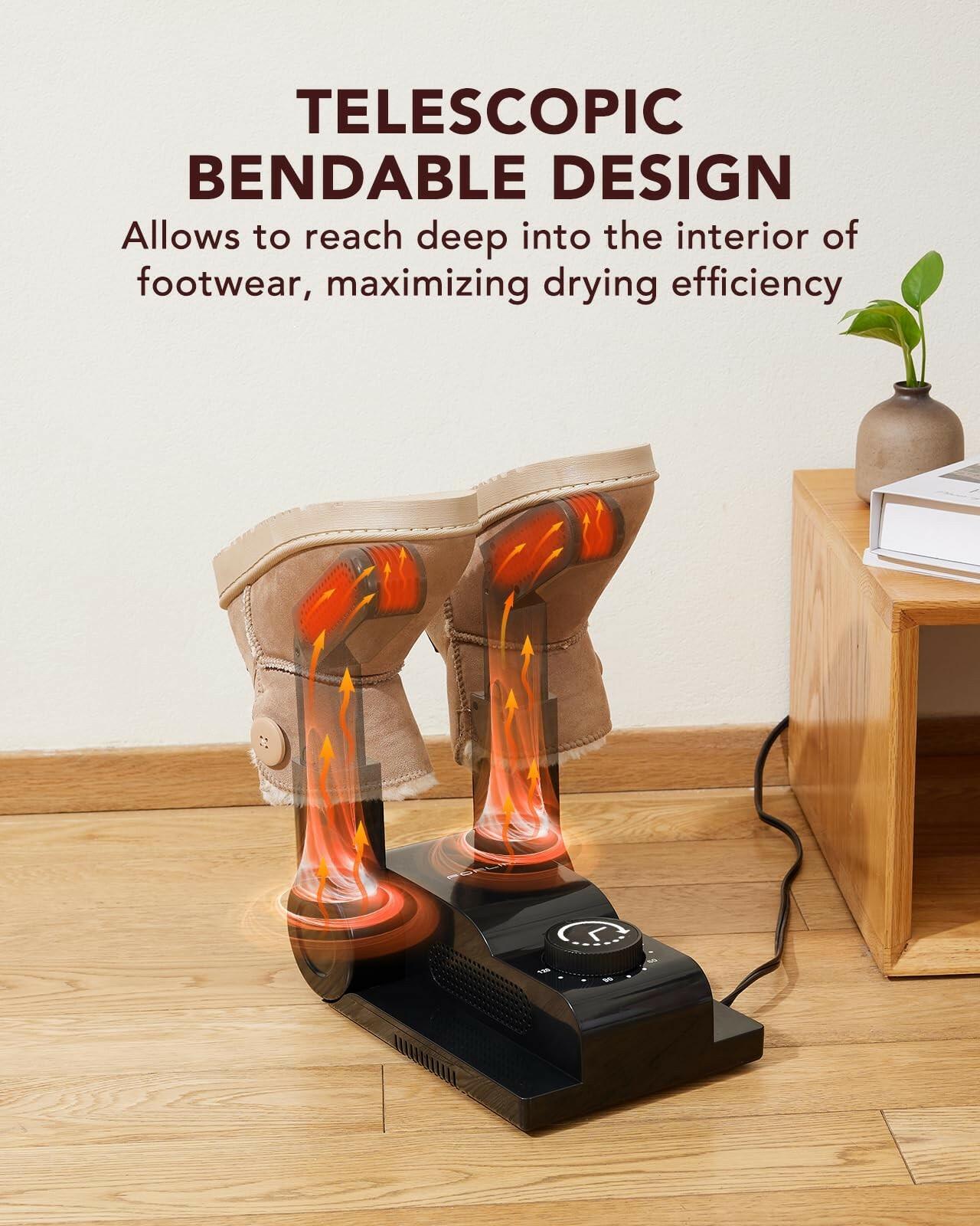 FORLIM Boot Dryer for Work Boots, Shoe Dryer with Heat Blower, Glove Dryer &