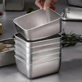 Souso 6pcs Stainless Steel Stacking Food Containers with Lids, Reusable Snack &