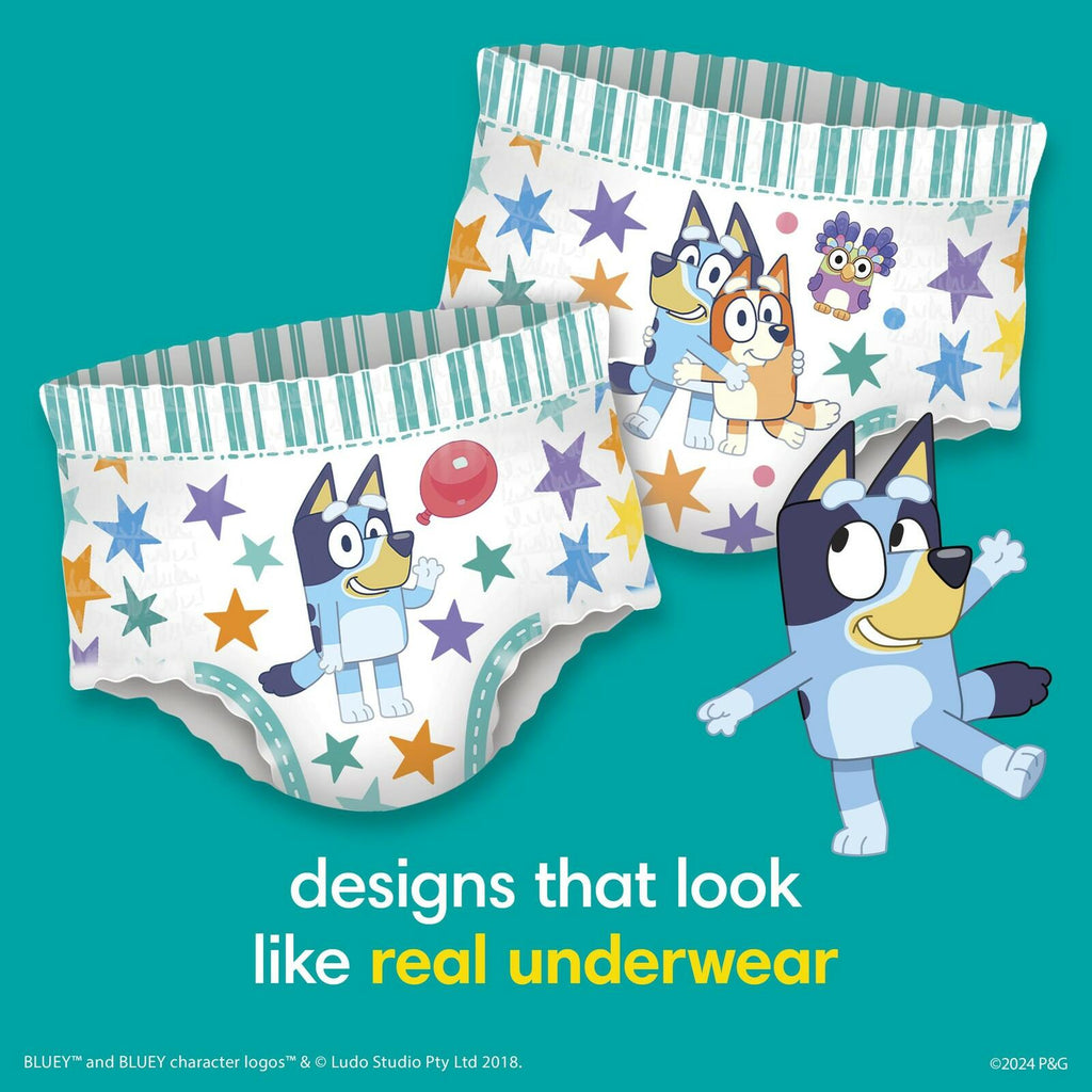50 Count Pampers Training Pants - Easy Ups Boys & Girls Bluey - Size 2T-3T,