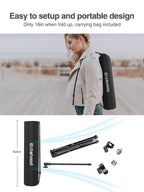 Elitehood Aluminum Foldable Microphone Stand, 82’’ Tall & Height Adjustable Mic