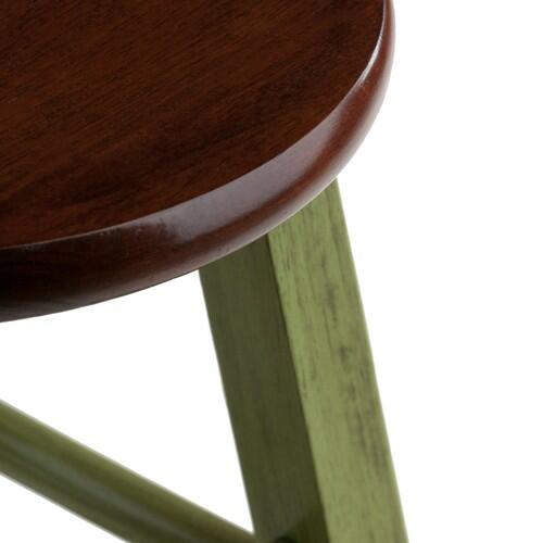 Winsome Ivy 29 inch Square Counter Stool Backless Bar Chair Kitchen Dining Seat