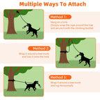 Tivray Outdoor Bungee Tug Toy, Dog Hanging Bungee Tug Toy with 3 Dog Chew Ropes,