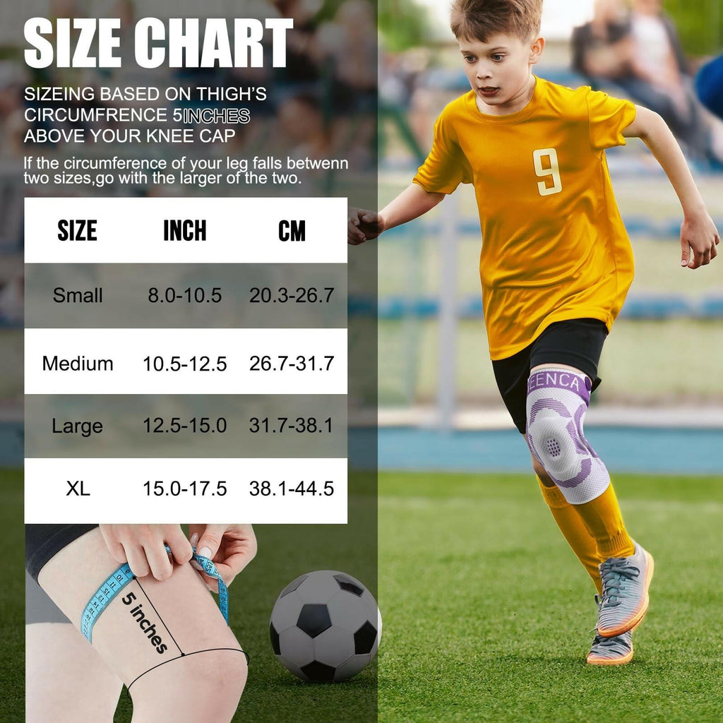 NEENCA Kids Knee Brace Sleeve, Youth Knee Compression Sleeve for Children - Boys