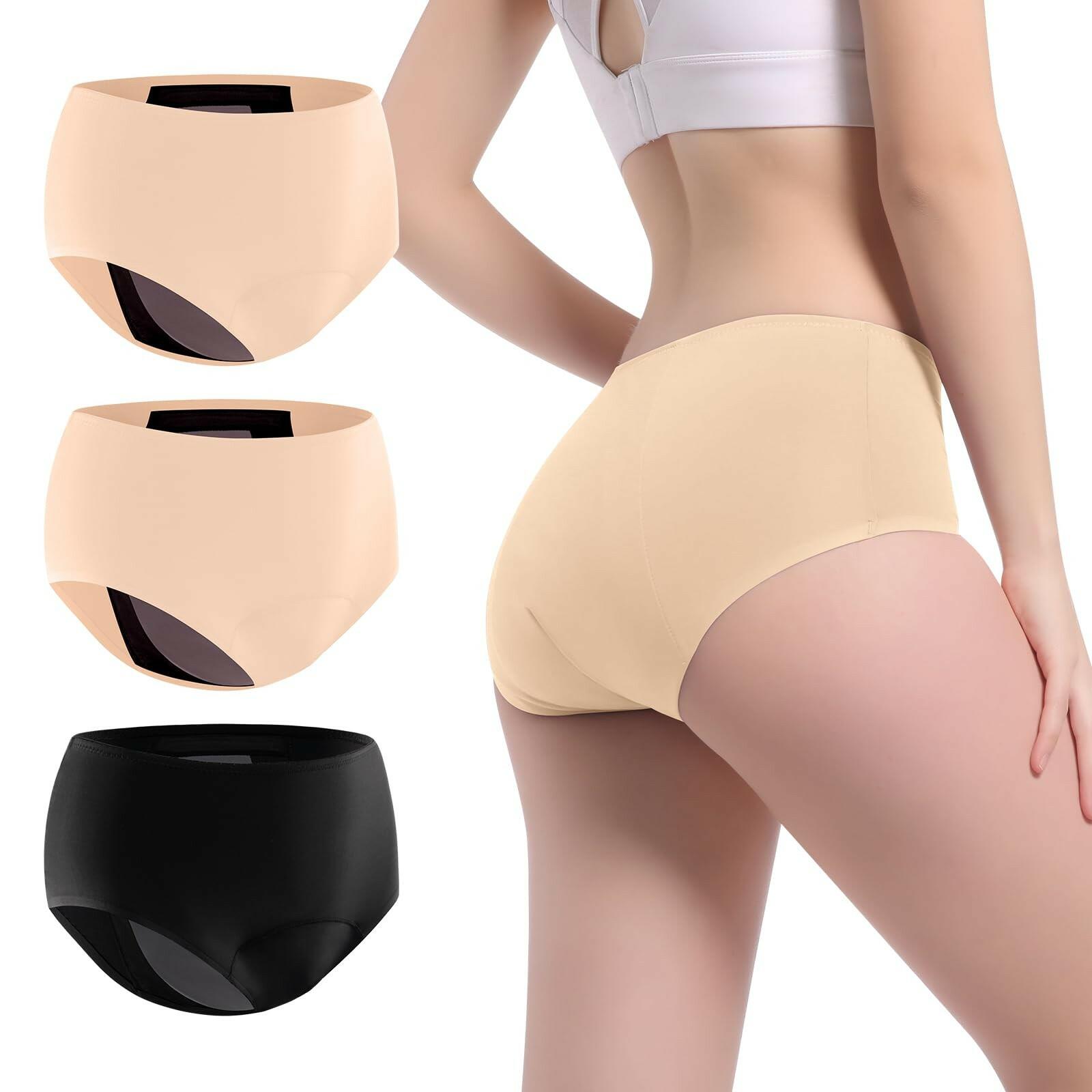 3 Pack Large VOXSHE Incontinence Underwear for Women Washable Leak Proof for