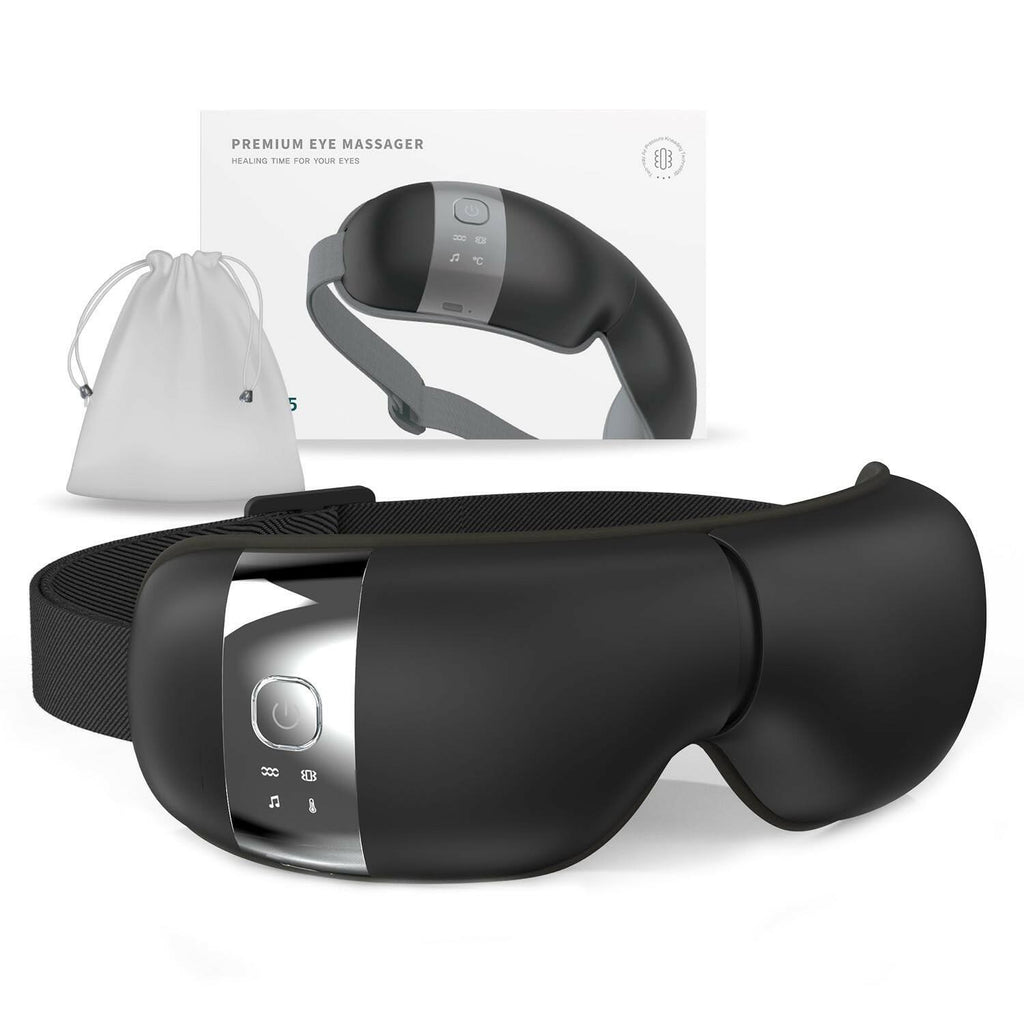 Black HuBDIC HubiCare Eye Massager with Heat, Vibration, and Music Helps Relieve