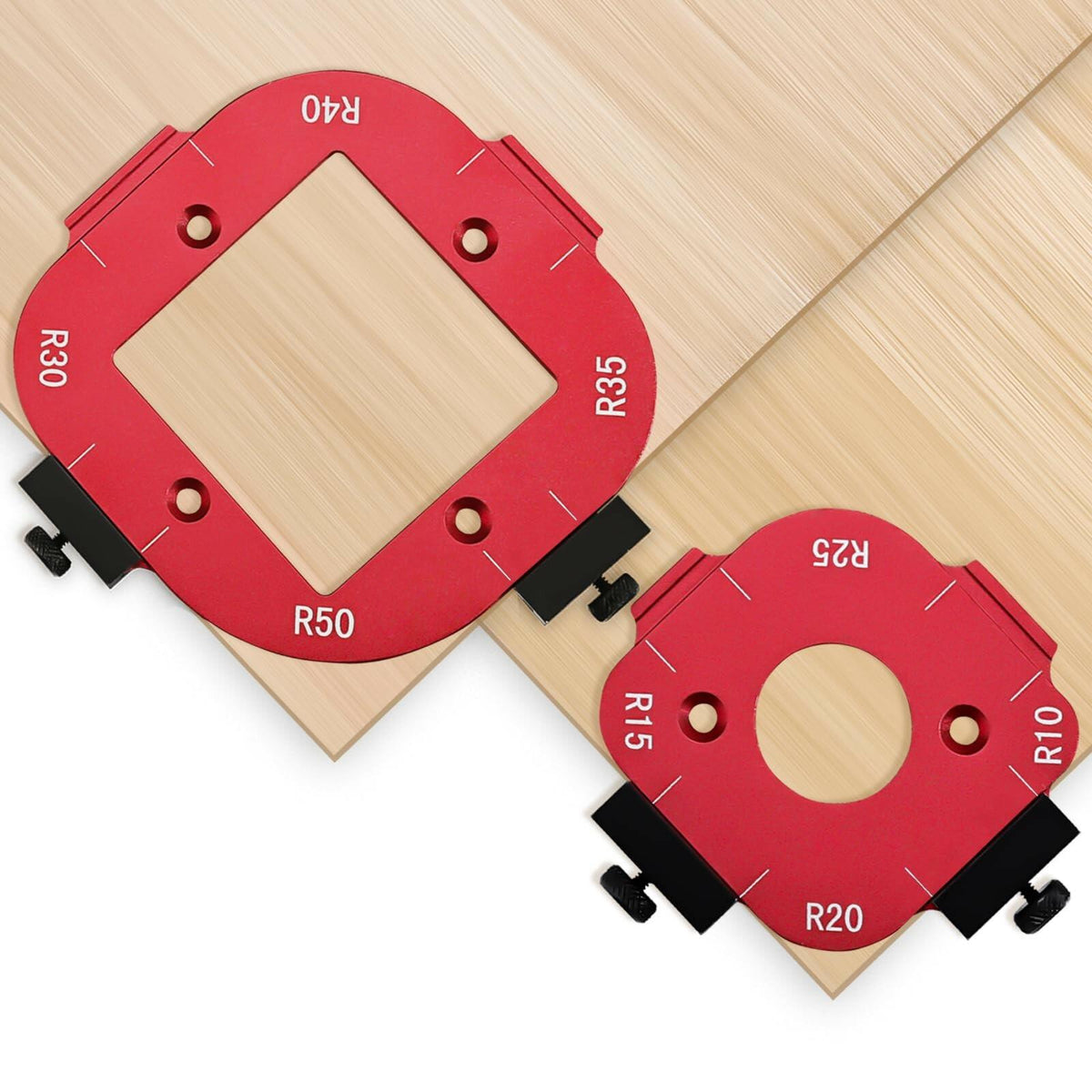 Draxzor 2 Pack Router Corner Radius Template, Premium Aluminum Alloy Router