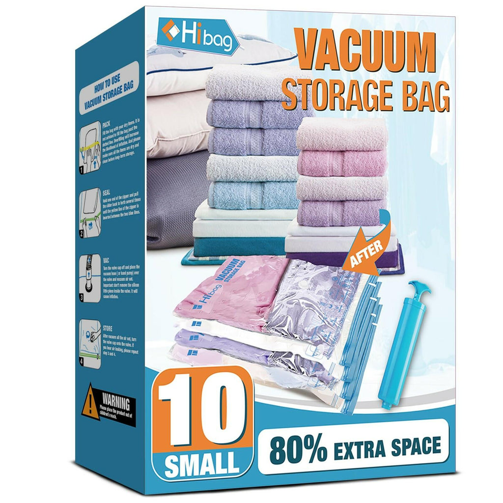Vacuum Storage Bags, 10 Small Space Saver Vacuum Seal Bags, Space Bags, Vacuum