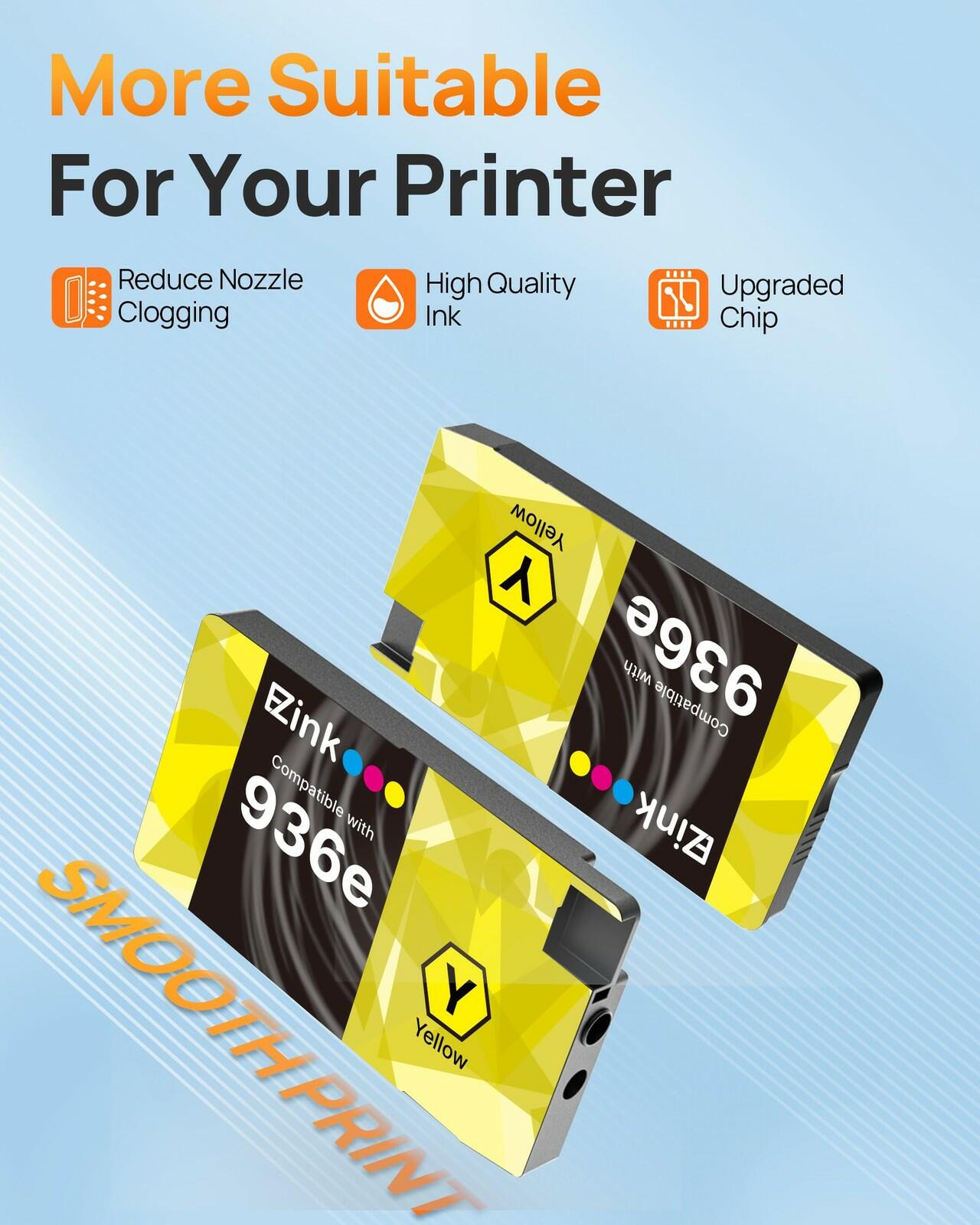 E-Z Ink 936XL 936e 936 Ink Cartridges for HP Printers Replacement for HP 936 Ink