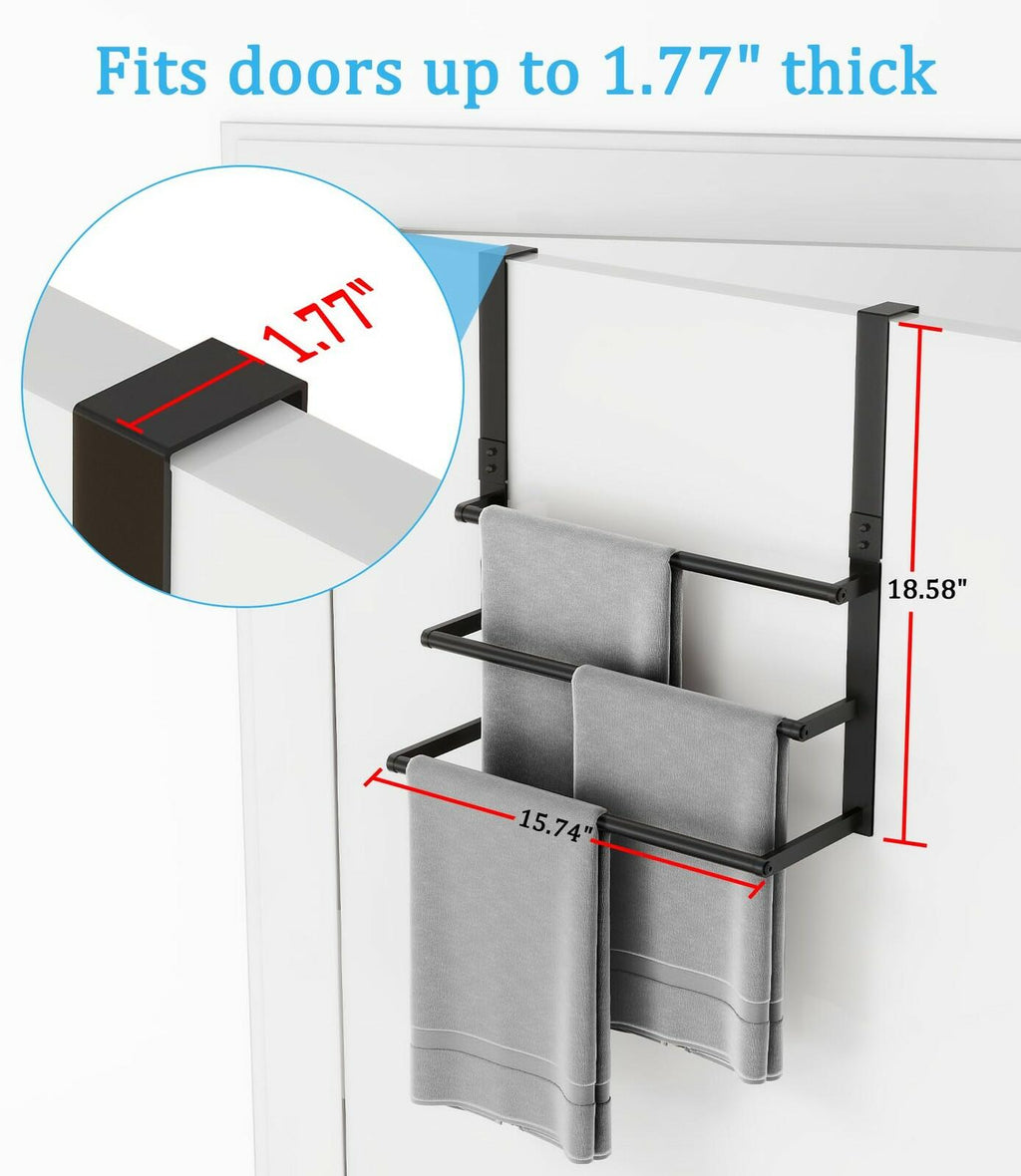 16Inch Over The Door Towel Rack, DOKU Stainless Steel Door Towel Hanger, Over