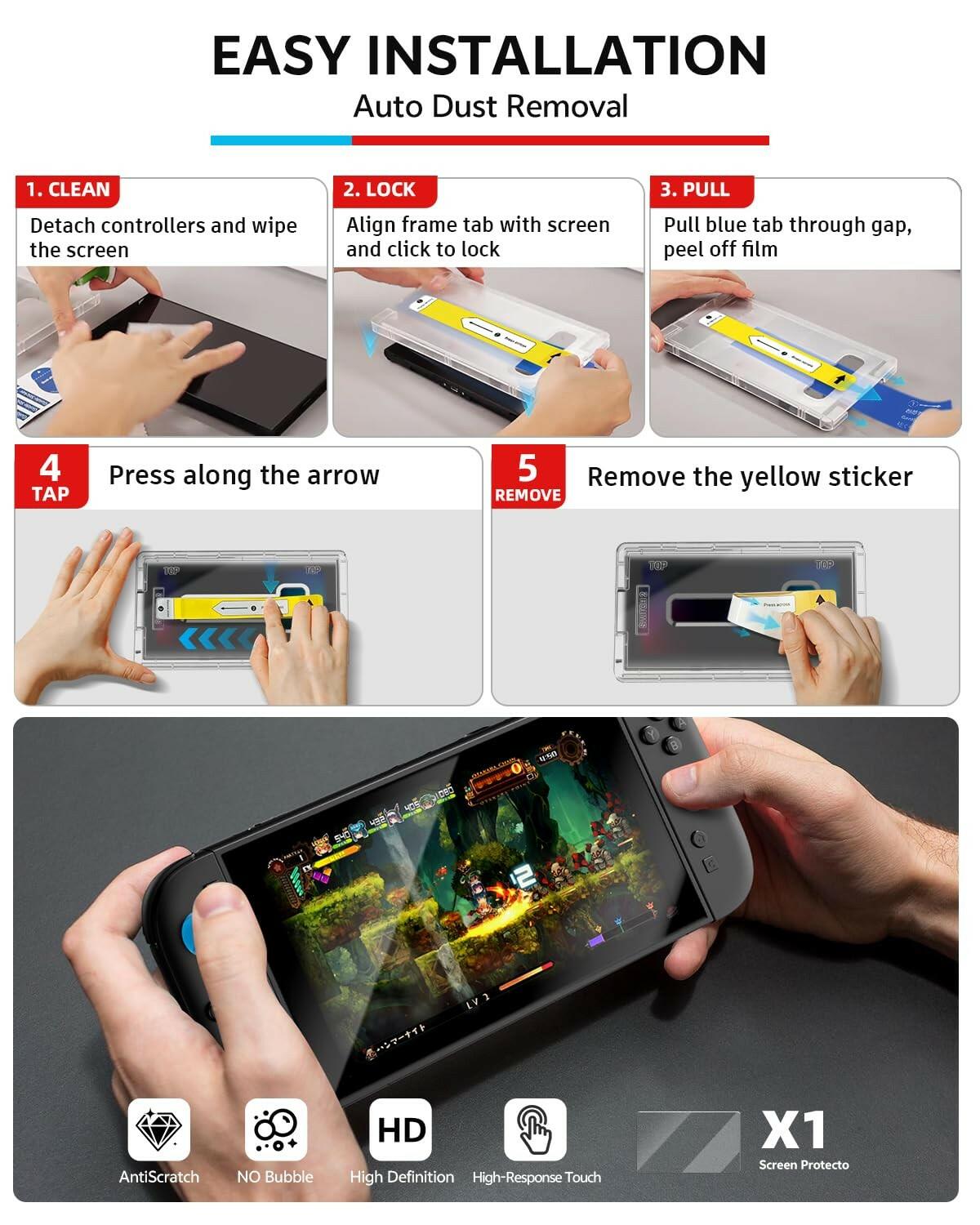 Pro Controllers Accessories Bundle for Nintendo Switch 2 18-in-1: Carrying Case,