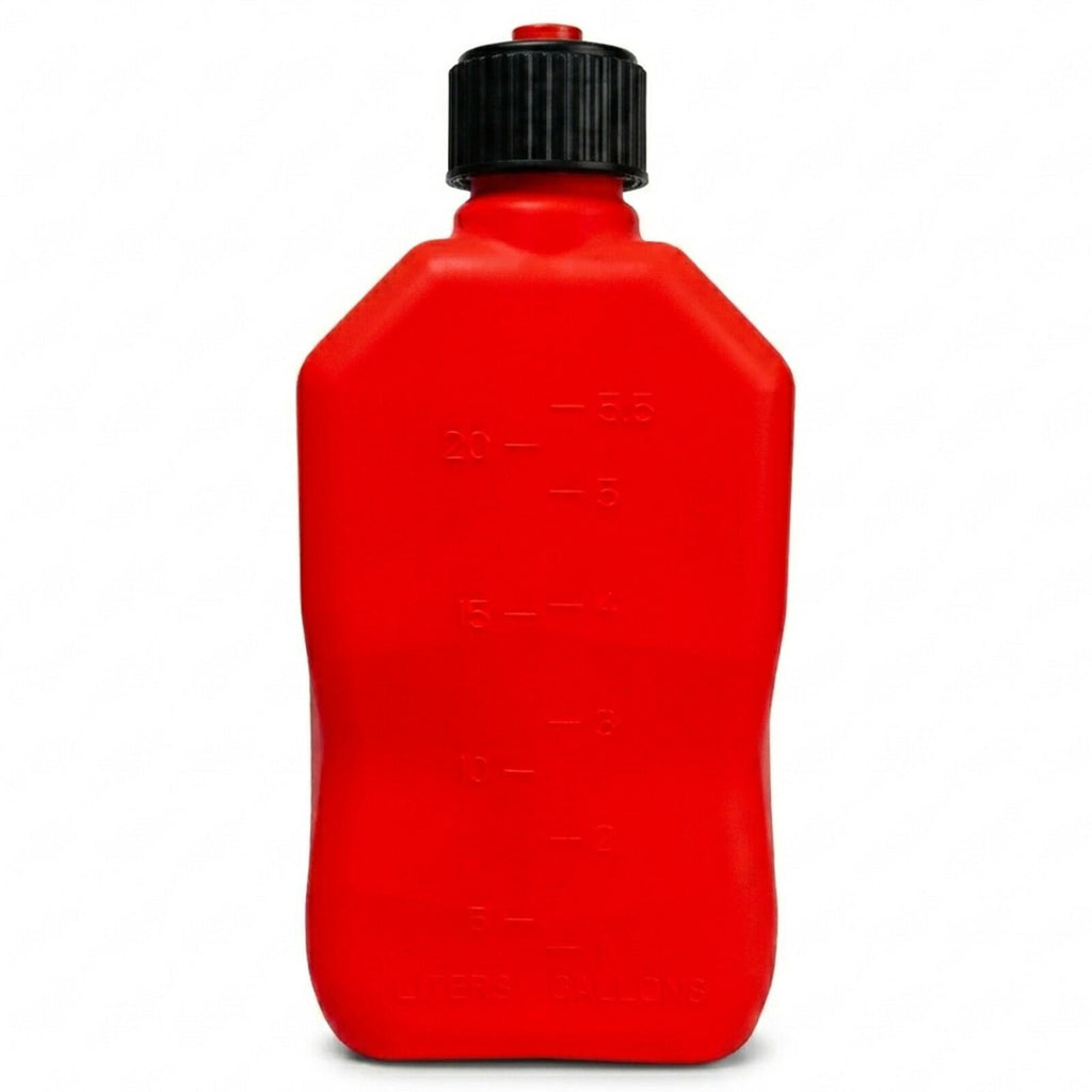 Bushman 4 Pack U-Jug Storage Jug, Portable Plastic Container, 5.5 Gal, Red