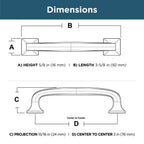 10-Pack Franklin Brass Lombard Cabinet Handles 3" Hole Center Pulls | Champagne