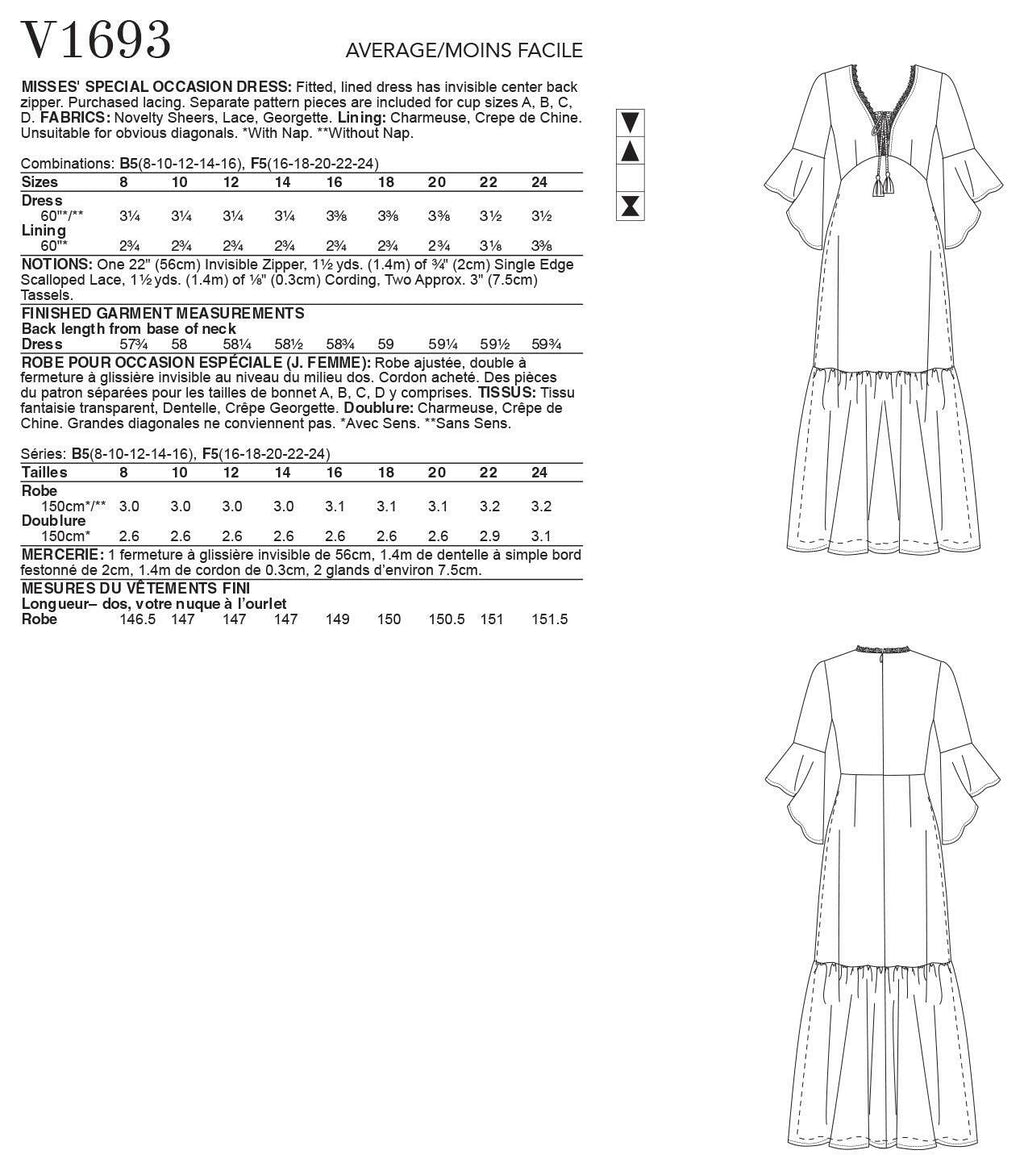 Vogue Pattern 8-10-12-14, 8-10-12-14-16