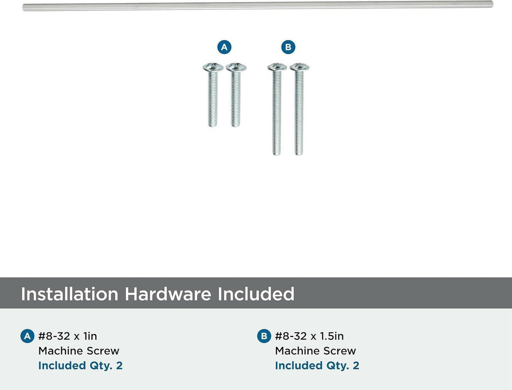 1 Pack Amerock | Cabinet Pull | Stainless Steel | 25-3/16 inch (640 mm) Center