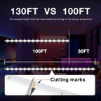 DAYBETTER LED Strip Lights 130ft Lights Strip for Bedroom, Desk, Indoor Room