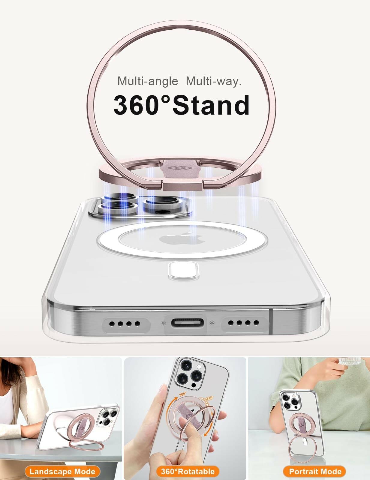 EWA MagOne 3rd Gen [Compatible with MagSafe] Phone Grip Stand with Finger Strap,