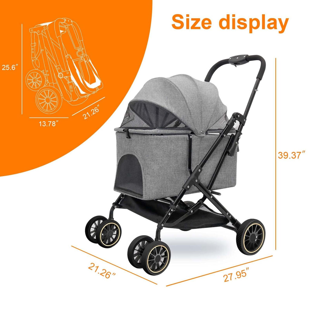 Dog Strollers for Small Dogs - Dog Stroller with Durable Shock-Absorbing PU