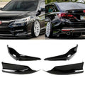 skkyoro Front & Rear Bumper Splitter Lip 4PCS for Honda Accord 4 Door Sedan 2016-2017 HFP Style Front & Rear Side Corner Spats Apron (Glossy Black)