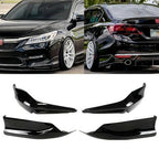 skkyoro Front & Rear Bumper Splitter Lip 4PCS for Honda Accord 4 Door Sedan 2016-2017 HFP Style Front & Rear Side Corner Spats Apron (Glossy Black)