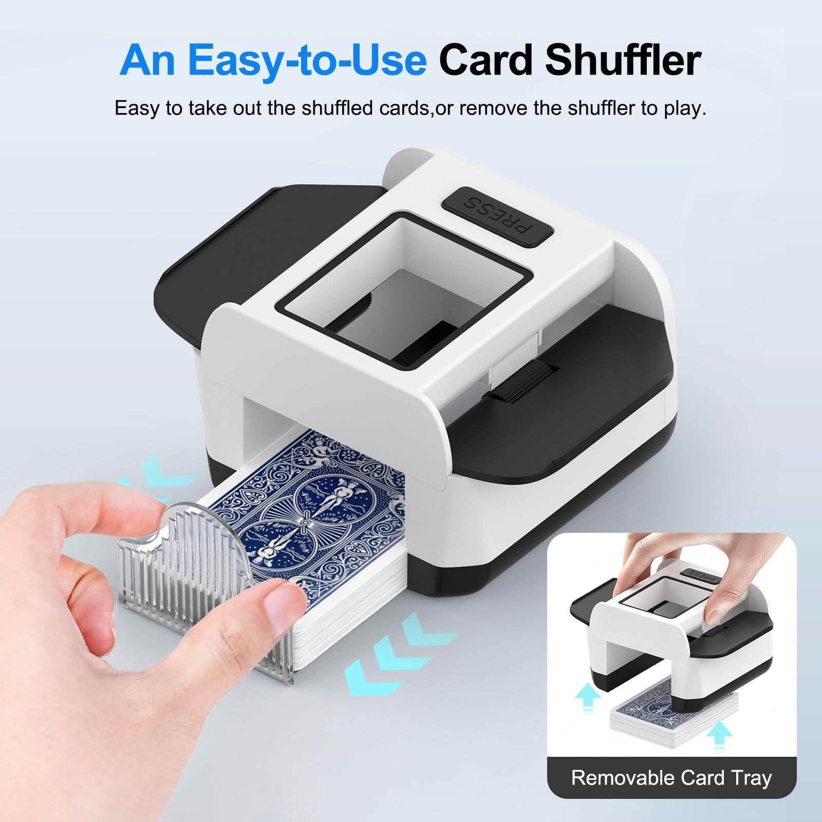 Svertmer Automatic Card Shuffler 1-2 Deck Electric Card Shuffle Machine|Portable