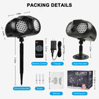 Christmas Projector Lights Outdoor, Dual Head Dynamic Snowflake Projector with