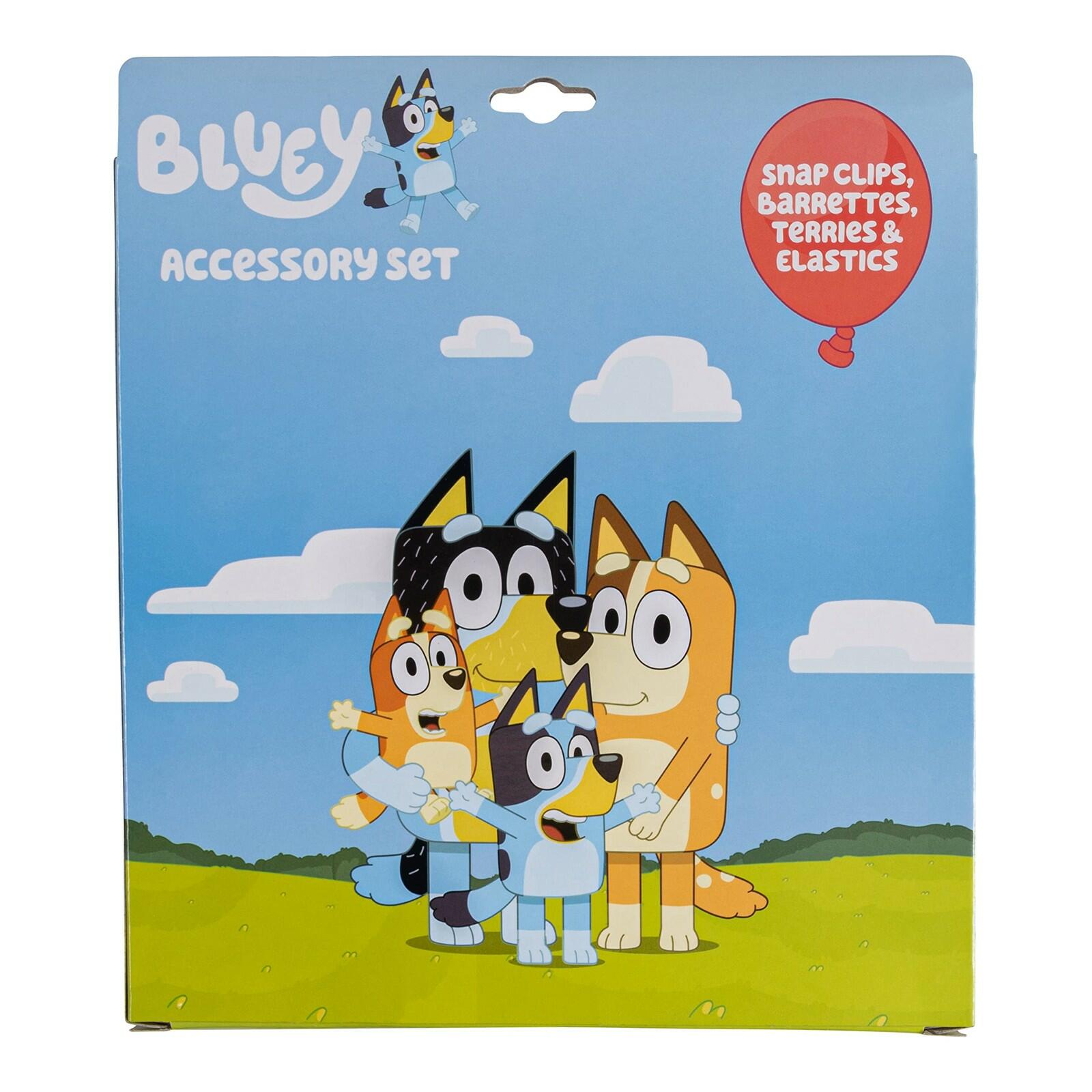 Luv Her Bluey Girls 20 Piece Accessory Set with 3 Barrettes, 4 Snap Hair Clips,