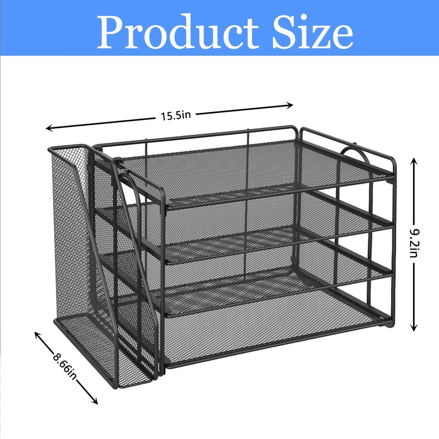 gianotter 4-Tier Paper Organizer With Magazine Holder, Desk Organizers and