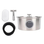 OPEN BOX Luqeeg Stainless Steel Pets Water Fountain, 3.2l/108oz Quiet Drinking