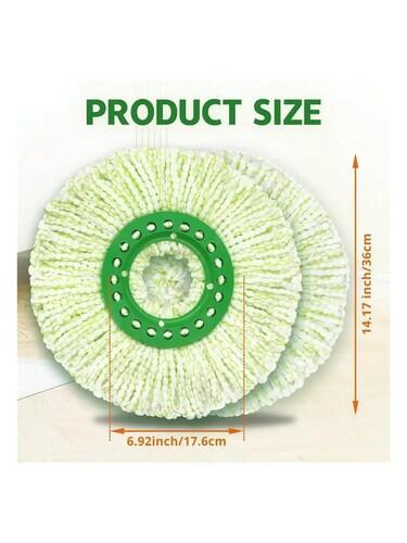 2PCS Mop Head Replacement for Libman Tornado Spin Microfiber Washable (1 pack)
