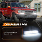 MOTRUM LED Front Turn Signal Light Compatible with Toyo-ta Land Cruiser FJ80