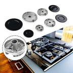 Upgrade Cooker Hat Set, Oven Gas Hob Burner Crown Flame Cap Cover Gas Burner Flame Cap for Kitchen Fits Most Gas Stove Burners(Flat)