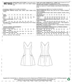 Butterick M7502-A50 Miss Petite Drop-Waist, V-Neck Dress, 6-8-10-12-14