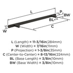 Amerock BP40521ORB Oil-Rubbed Bronze Cabinet Pull | 8-13/16 inch (224mm)