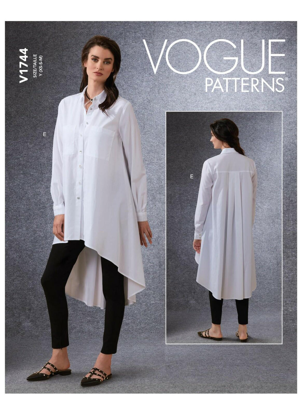 Vogue Patterns V1744Y Misses TOP/Vest, Y (XS-S-M), White