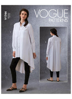 Vogue Patterns V1744Y Misses TOP/Vest, Y (XS-S-M), White