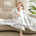SNUGSUN Heated Throw Blanket Faux Fur & Sherpa, Safe Electric Blanket ETL & FCC