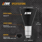 EWK Oil Funnel Threaded Engine Oil Fill Funnel, Secure No-Leak Design for Toyota